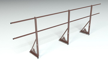 Ограждение кровельное, универсальное Roofsystems Econom Smart, H=900 мм RAL 8017, L=3000 мм