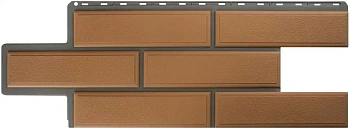 Фасадные панели Альта Профиль, Венецианский камень, 1260 х 450 мм цвет: персиковый