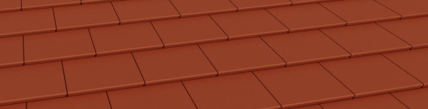 Рядовая черепица Braas Тегалит 420х330 мм цвет: красный