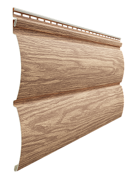 Виниловый сайдинг Docke, Блок-хаус D4.7Т, L=3600х243 мм. серия Lux Монреаль, цвет: рябина