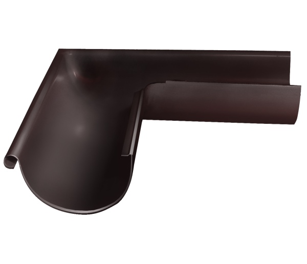 Угол желоба внешний 90° Grand Line Ø 150 мм PE, RAL 8017