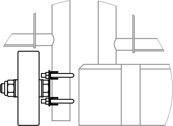 GL Комплект для ворот временного ограждения Round 1 створка