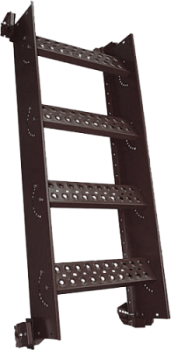 Лестница кровельная маршевая Roofsystems Prestige Next фальц, 660 мм, L=1200 мм, RAL 8019
