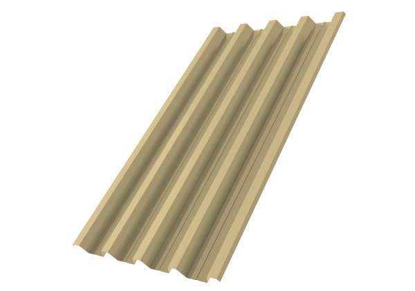 Профилированный лист GL H60 R, 0.7 мм, PE, RAL 1014