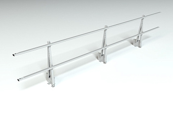Ограждение кровельное на парапет Roofsystems Elite, H=600 мм RAL 7004, L=3000 мм