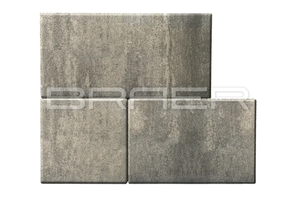 Тротуарная плитка Braer Триада 60 мм 300х300, 450х300, 600х300 мм, цвет: Color Mix Туман