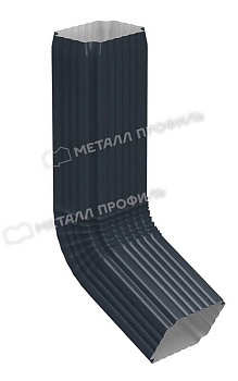 Колено трубы 60°, Металл Профиль Бюджет, Ø76х102 мм, RAL 7024