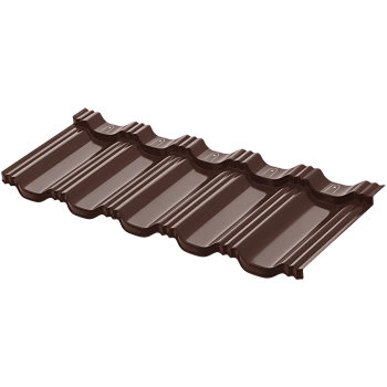 Модульная металлочерепица Aquasystem, Гётеборг 1205х415 мм 0.5 мм, PE, RAL 8017