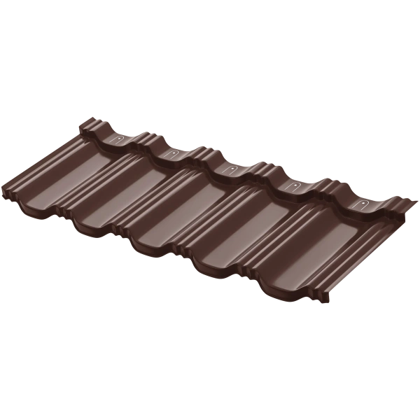 Модульная металлочерепица Aquasystem, Гётеборг 1205х415 мм 0.5 мм, PE, RAL 8017