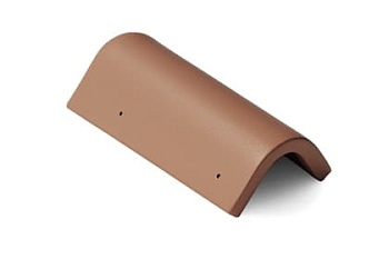 Боковая универсальная черепица Braas Франкфурт цвет: коричневый