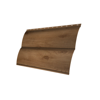 Металлический сайдинг Grand Line, Блок-хаус new 0.45 мм, Print Premium, Pine Wood Fresh