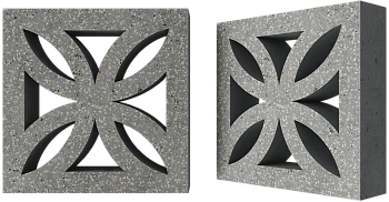 Декоративный бриз-блок Mesterra Cobogo, 250х250 мм 70 мм, 0201, серый LUX