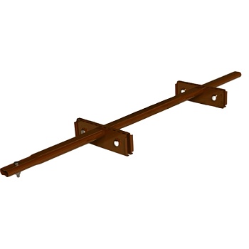 Снегозадержатель для фальцевой кровли Roofsystems Prestige Single фальц, 2 опоры, 2 трубы, овал 45х25, L=1500 мм, RAL 8017