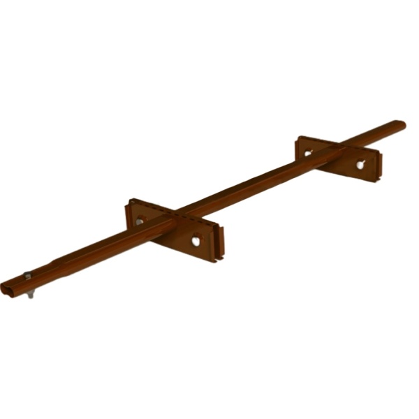 Снегозадержатель для фальцевой кровли Roofsystems Prestige Single фальц 2 опоры, 2 трубы, овал 45х25, L=1200 мм, RAL 8017