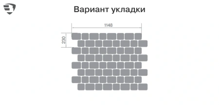 Тротуарная плитка Braer Классико Дуо 40 мм 115х115, 172х115 мм, цвет: коричневый