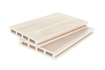 Террасная доска Grand Line 3D 140 мм, L= 4000 мм цвет: слоновая кость