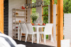 Стол B:Rattan Houston пластиковый под ротанг, 150х90 см цвет: белый