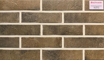 Термопанель рядовая Европа с плиткой Keramin, 1020х600 мм, 80 мм ППС, гладкий, цвет: Орегон 1