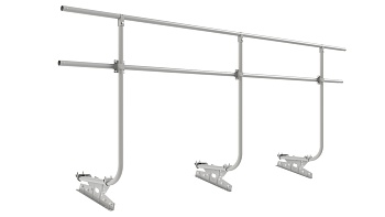 Ограждение кровельное для фальцевой кровли Borge, H=1200 мм, L= 3000 мм RAL 9006