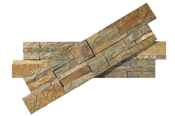 Кварцит, 3D панель из камня, 350х180 мм, Modern Multi Quartz, 8 шт/уп
