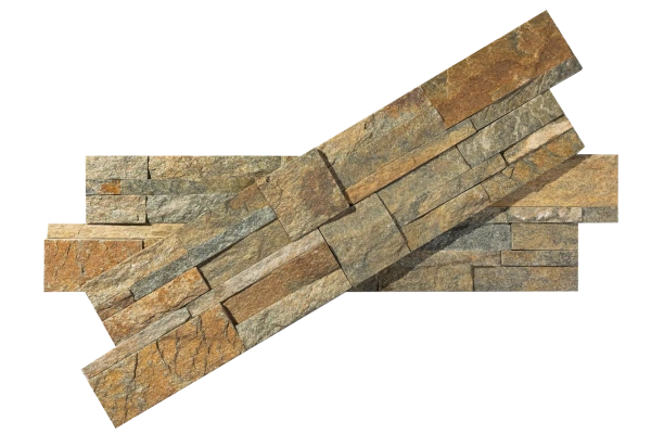 Кварцит, 3D панель из камня, 350х180 мм, Modern Multi Quartz