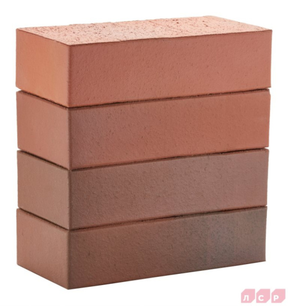 Кирпич облицовочный керамический ЛСР, 1НФ полнотелый, цвет: красный Флэш, гладкий, М400, 250х120х65 мм