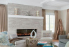 Кварцит, 3D панель из камня, 600х150 мм, Classic White Quartz, 8 шт/уп
