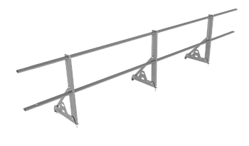 Ограждение кровельное, универсальное Promo Next, H=600 мм б\ц, L=3000 мм