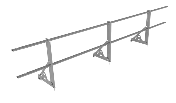 Ограждение кровельное, универсальное Promo Next, H=600 мм б\ц, L=3000 мм