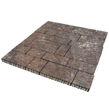 Тротуарная плитка SteinRus Инсбрук Тироль 60 мм 120/160/280/320/360 х 120/160/200 мм, цвет: сепия