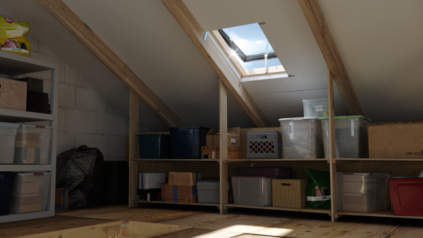 Люк для холодной кровли Rooflite+ 45х73 см FE K400U люк с окладом, гидроизоляцией и ограничителем, дерево, 1 - камерный стеклопакет