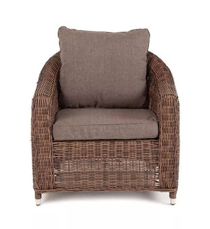 Кресло плетеное из искусственного ротанга, Кон Панна коричневый