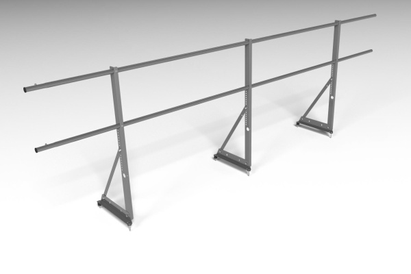 Ограждение кровельное, универсальное Roofsystems Econom, H=900 мм RAL 7024, L=3000 мм