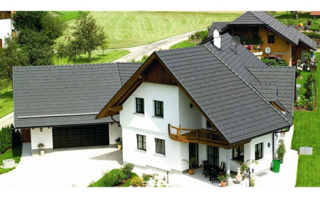 Коньковая керамическая черепица Tondach, №6, 21 см цвет: графен, Ангоб
