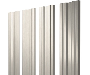 GL Штакетник Twin с прямым резом 0.45 мм, Print Elite, Milky Wood TwinColor