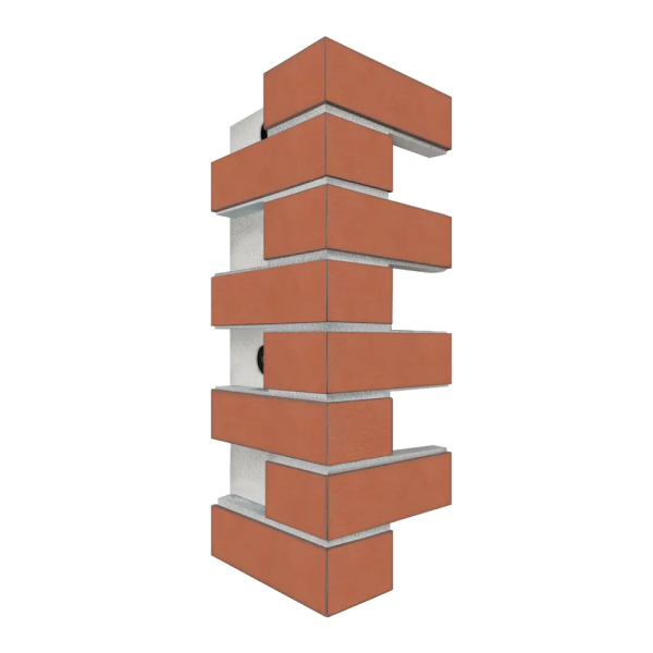 Термопанель угловая Европа с плиткой Keramin, 250х250х600 мм, 100 мм ППС, гладкий, цвет: Амстердам 2
