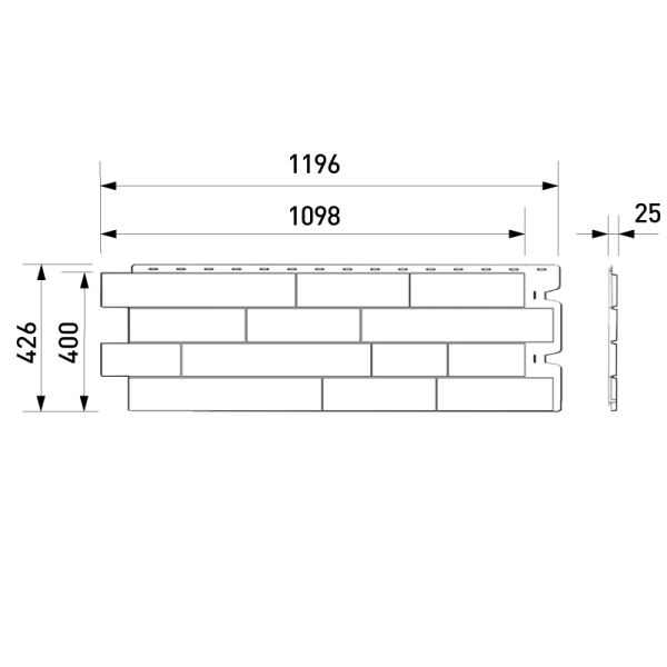 Фасадные панели Docke Stein, 1196 х 426 мм Premium, цвет: бронза