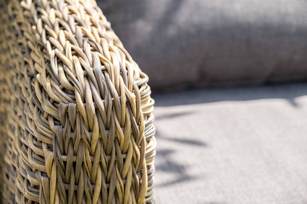 Диван 3-местный из искусственного ротанга /геоцинт/, Кальяри цвет: серый