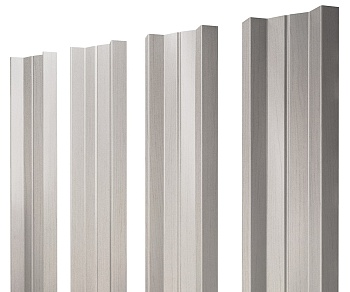 GL Штакетник М-образный А с прямым резом 0.45 мм, Print Elite, Milky Wood TwinColor