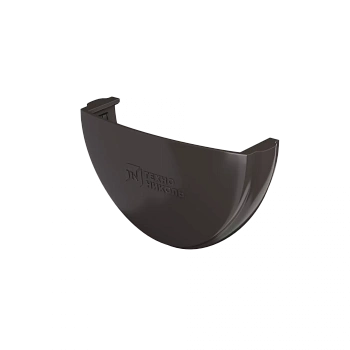 Заглушка желоба, Технониколь пвх, стандарт Ø 125 мм, цвет: темно-коричневый