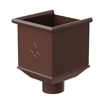 Воронка водосборная, прямоугольная Aquasystem Премиум Ø150/100 мм, PU, RAL 8017