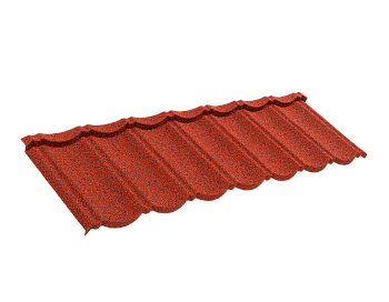 Композитная черепица Luxard, Classic, 1350х415 мм цвет: бордо