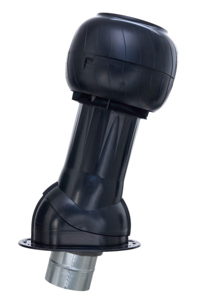 Комплект вентиляции Gervent Statik для кровли фальцевой и гибкой черепицы 125/ИЗ/160 черный