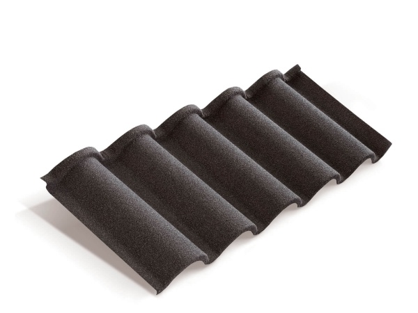 Композитная черепица Metrotile Romana, 1165 х 400 мм цвет: серый