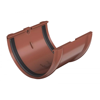 Соединитель желоба, Технониколь пвх, стандарт Ø 125 мм, цвет: красный