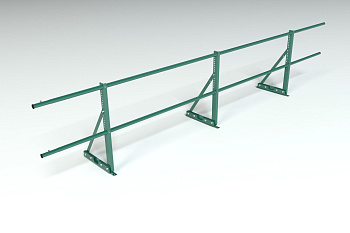 Ограждение кровельное для фальцевой кровли Roofsystems Econom фальц, H=600 мм RAL 6005, L=3000 мм