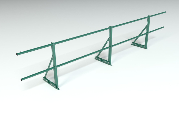 Ограждение кровельное для фальцевой кровли Roofsystems Econom фальц, H=600 мм RAL 6005, L=3000 мм