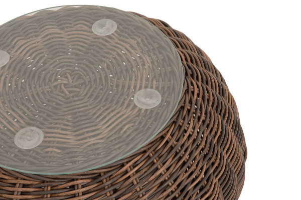 Стол журнальный из искусственного ротанга, Барселона цвет: коричневый