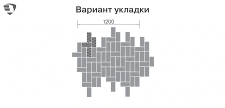 Тротуарная плитка Braer Прямоугольник 40 мм 200х100 мм, цвет: серый