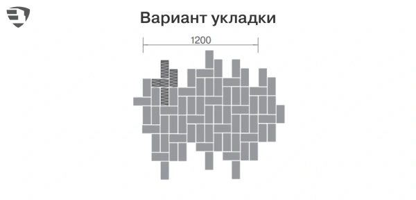 Тротуарная плитка Braer Прямоугольник 60 мм 200х100 мм, цвет: Color Mix Миндаль